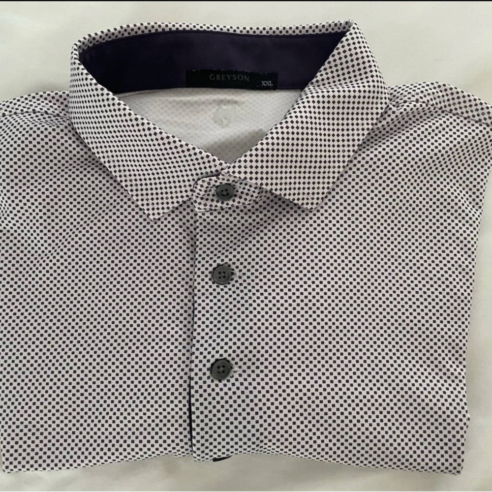 Greyson Men's Black/purple and White Golf Polo Shirt XXL